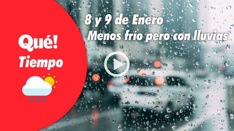 El fin de semana pasado por agua. El tiempo del 8 y 9 de enero
