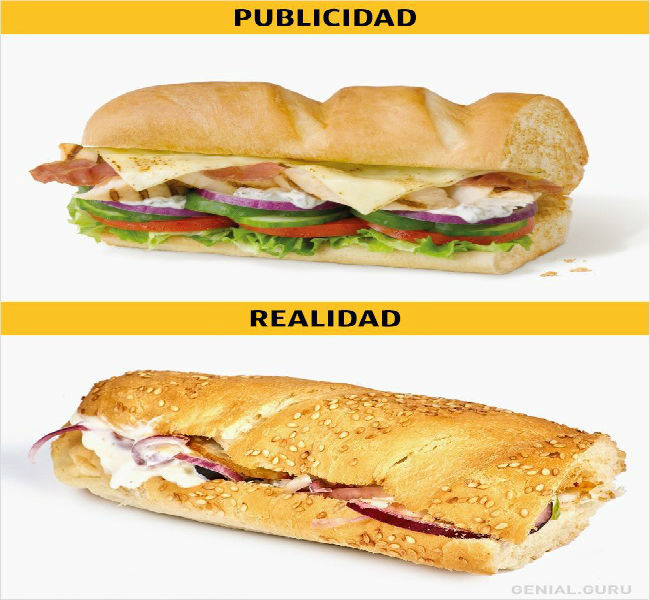 10 imágenes de FastFood: Publicidad vs Realidad