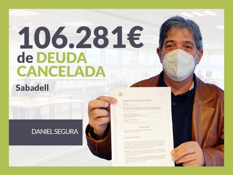 Repara tu Deuda Abogados cancela 106.281€ en Sabadell (Barcelona) con la Ley de Segunda Oportunidad