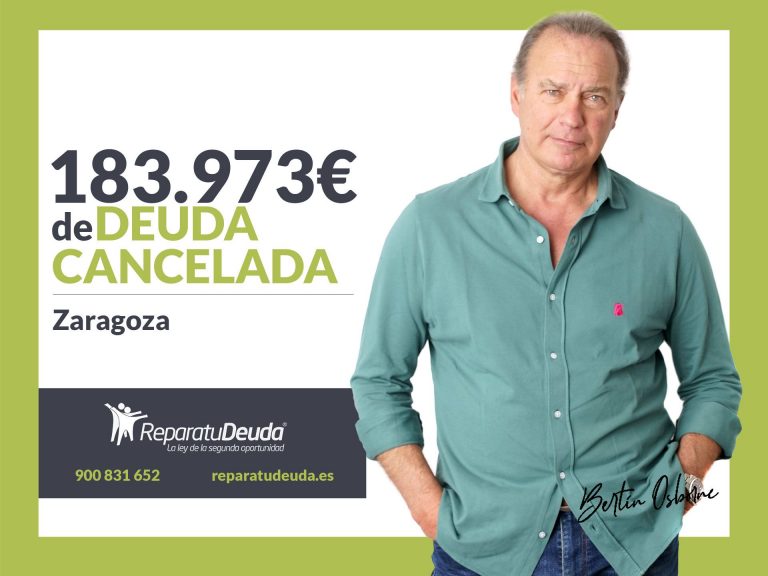 Repara tu Deuda Abogados cancela 183.973€ en Zaragoza (Aragón) con la Ley de Segunda Oportunidad