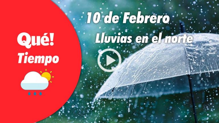 Hoy, pasadito por agua en el norte. El tiempo del 10 de febrero