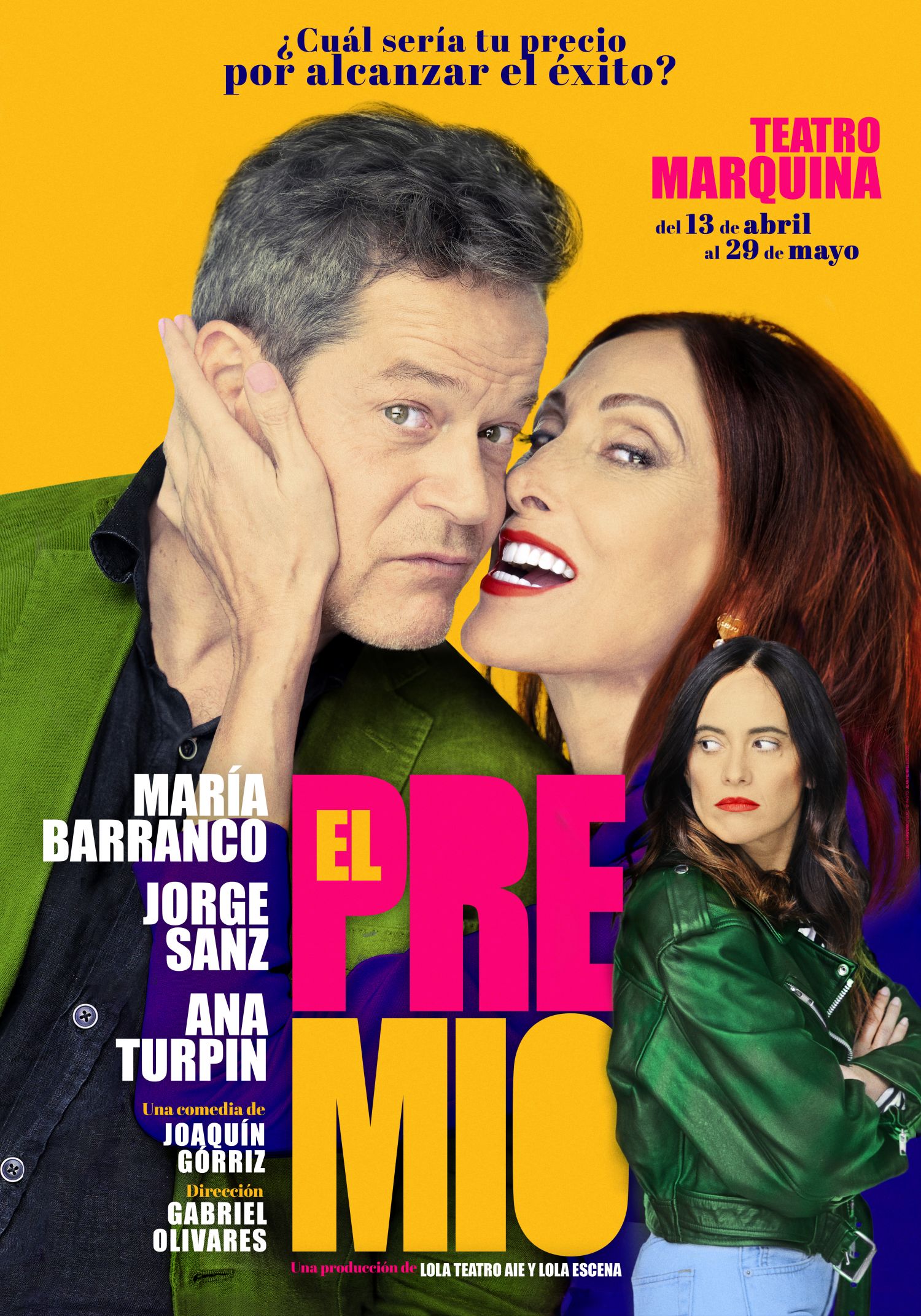 El Premio, una comedia que no te puedes perder en el Teatro Marquina 1 ELPREMIO CARTEL FINAL V2 1