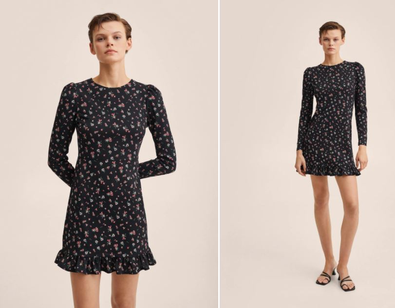 vestido con volantes