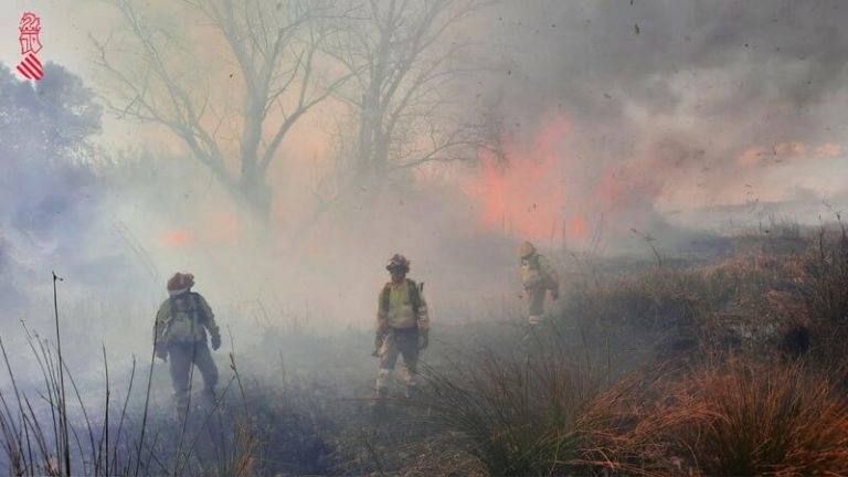 Declarado un incendio forestal en Real con 5 focos en los 2 márgenes del río Magro