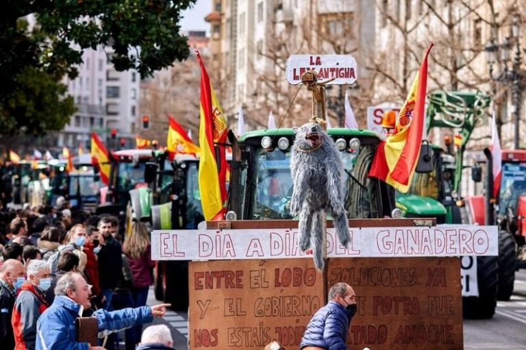 Tractorada en Santander por el bajo precio de la leche y los elevados costes de producción