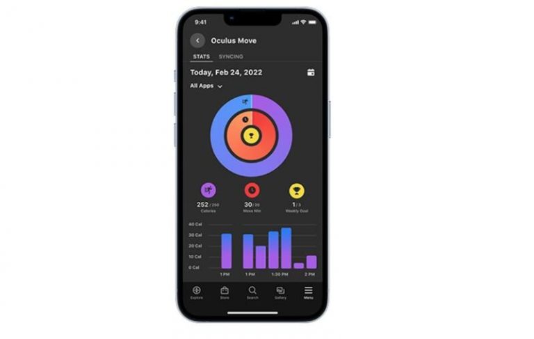 Meta dará la opción de visualizar las estadísticas de Move con la aplicación Oculus para móviles y la 'app' Apple Health