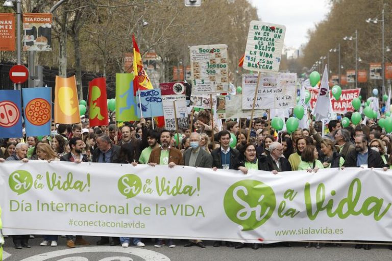 Unas 9.000 personas se manifiestan en Madrid contra el aborto y la eutanasia