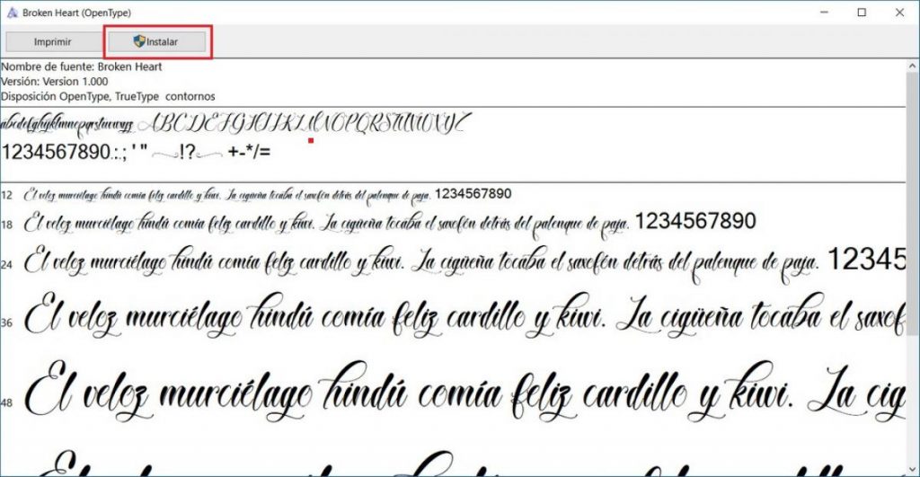 ¿Se puede instalar una tipografía en la PC?