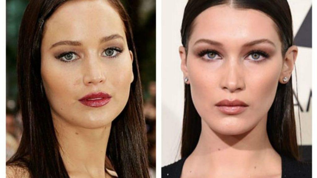 Famosos que se parecen entre sí y podrían ser familia 78 Bella Hadid y Jennifer Lawrence
