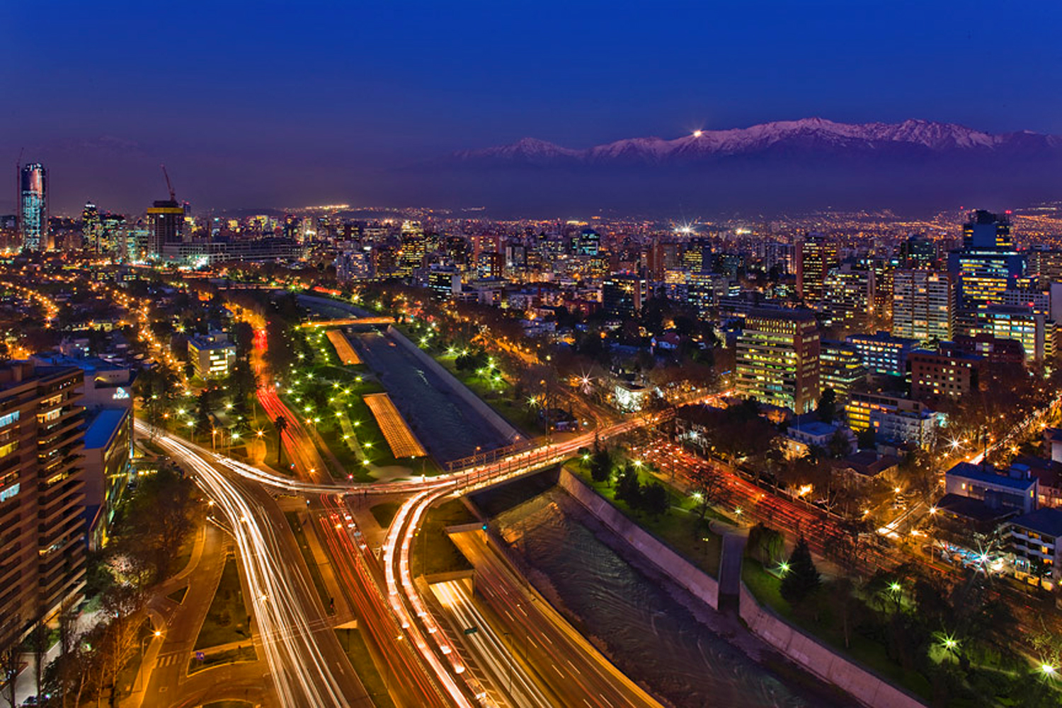 Santiago de Chile de noche