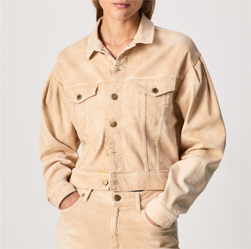 cazadora vaquera efecto desteñido pepe jeans