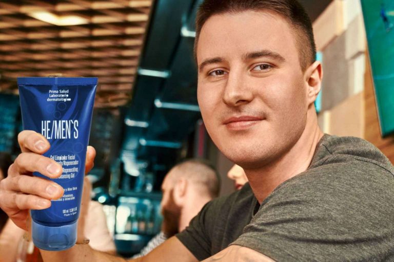 Revitalización y regeneracióin del cutis masculino con el gel limpiador facial HE/Men’s, de PrimaSalud