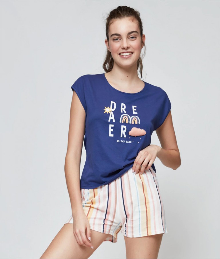 pijama corto estampado gisela