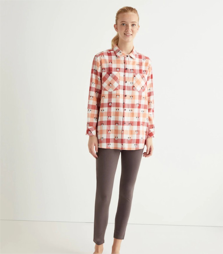 pijama cuadros mickey easy wear el corte ingles