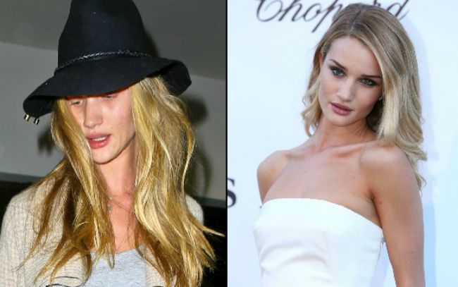 Las 10 famosas en las que el  maquillaje hace milagros