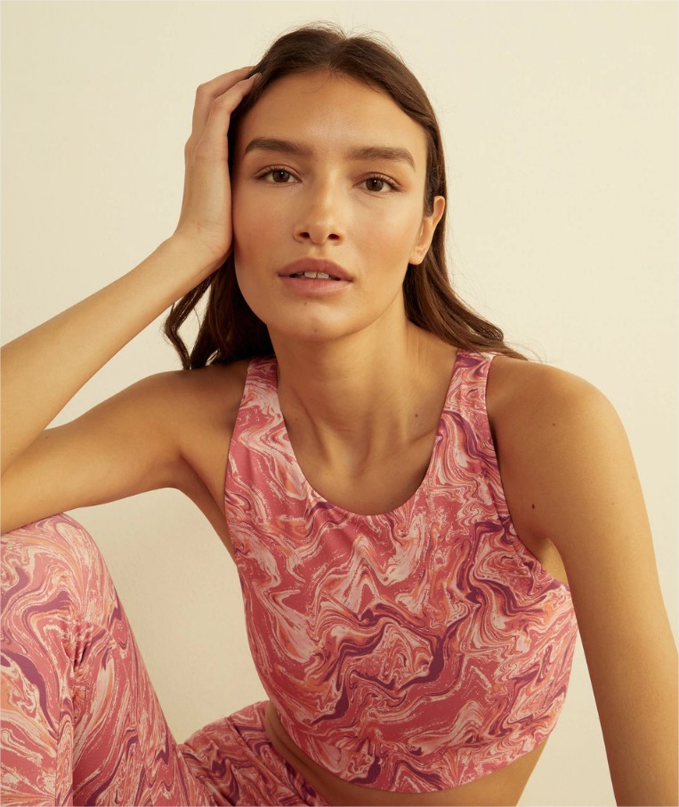 sujetador deportivo estampado enfasis