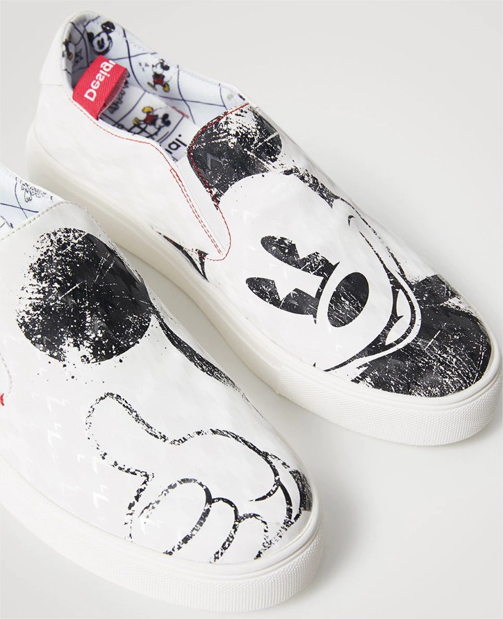 zapatillas slip-on mickey mouse desigual el corte ingles