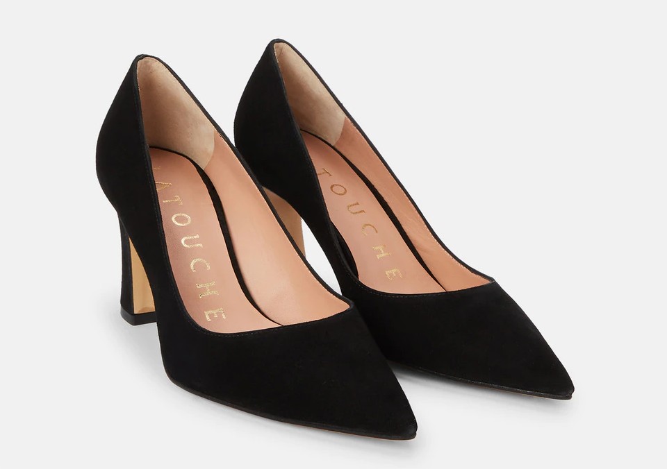 zapatos salon ante negro latouche el corte ingles