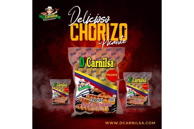 D'Carnilsa vende chorizo colombiano Santa Rosano, salchicha ranchera y salchichón cervecero, entre otros productos