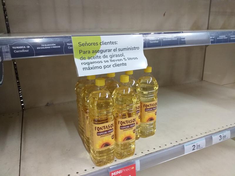 Las dificultades de conseguir aceite de girasol, maíz y trigo