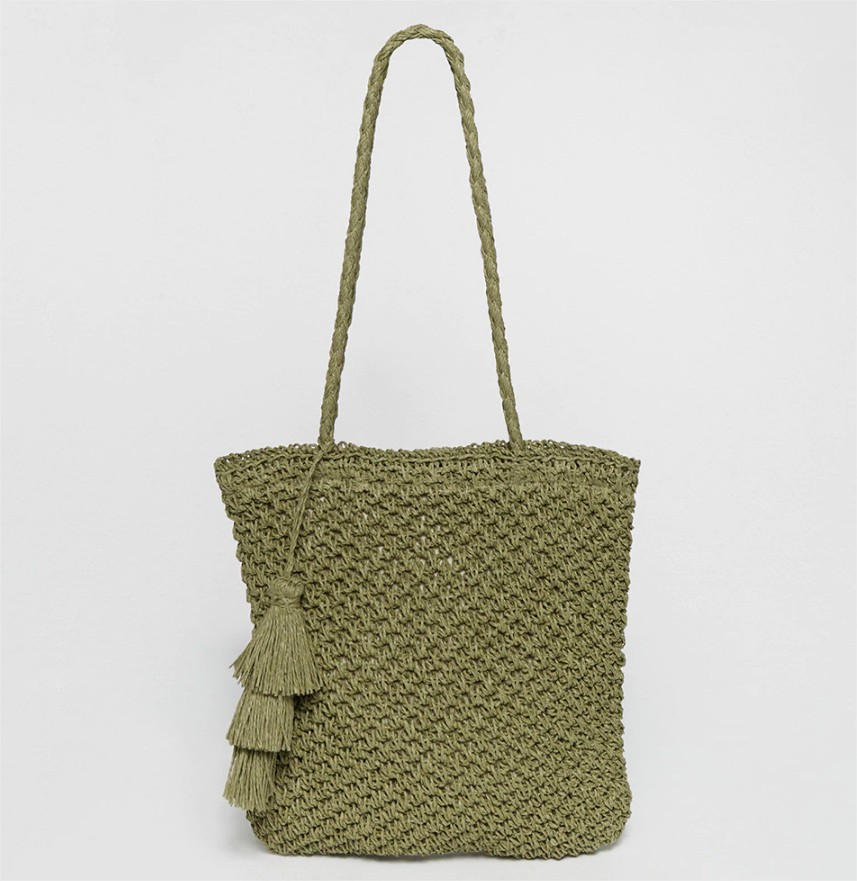 bolso rustico verde sfera el corte ingles