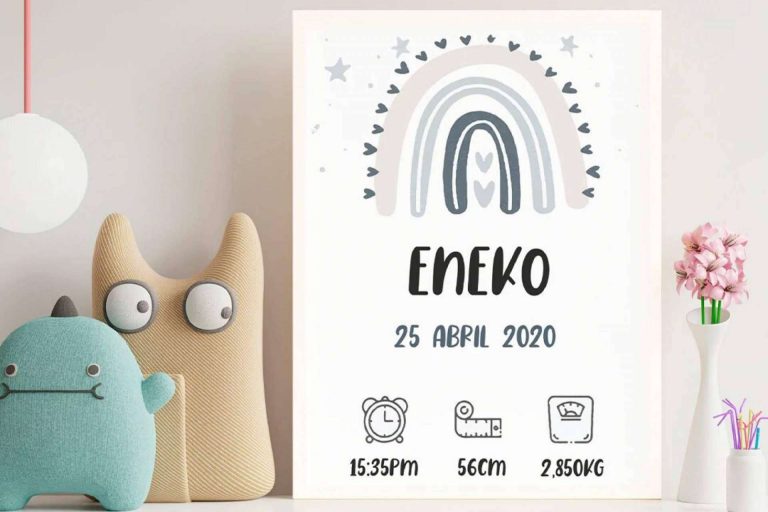 ¿Cómo son los lienzos personalizados para el nacimiento de un bebé de Ve Alma?