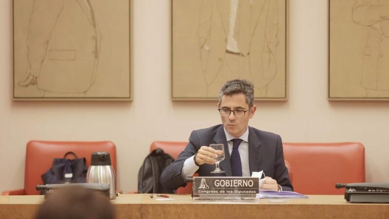 Bolaños rinde cuentas hoy en el Congreso por 'Pegasus', los viajes de Sánchez y las derrotas en el TC