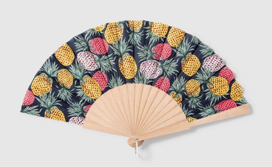 abanico madera estampado aparisi el corte ingles