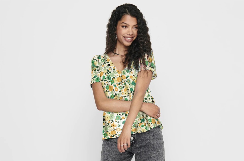 blusa fluida estampado floral jdy el corte ingles
