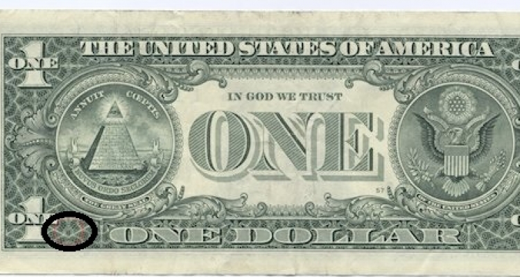 Conspiraciones encontradas en los billetes de 1 dólar