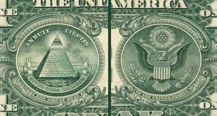Conspiraciones encontradas en los billetes de 1 dólar