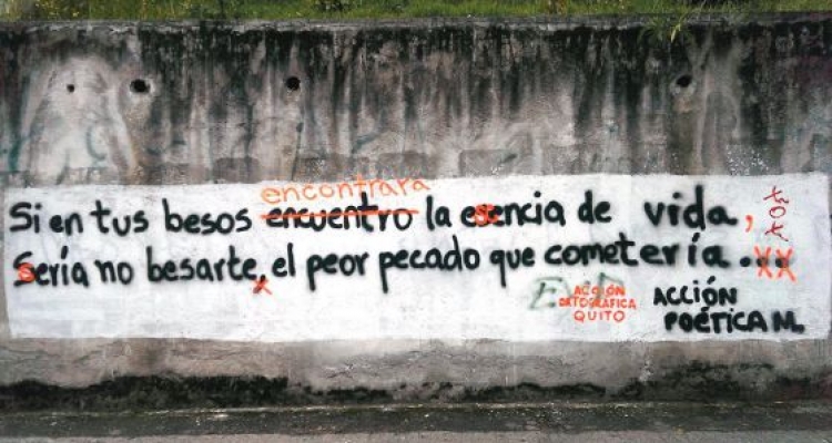 Graffitis callejeros arreglados ortográficamente