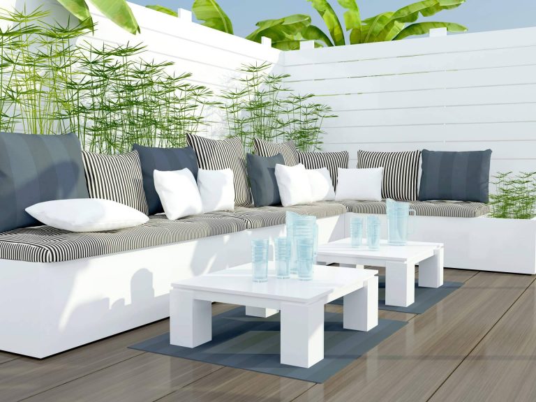 Diferentes muebles de exterior para decorar el jardín