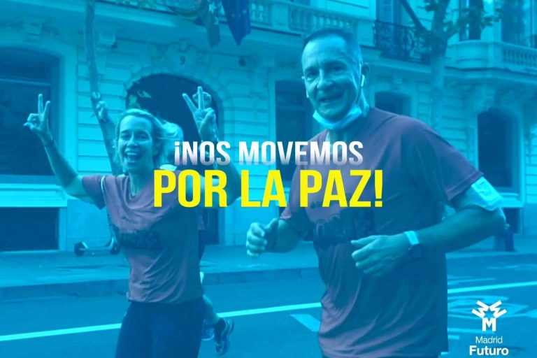 'Madrid Futuro x Ucrania’. La capital española se tiñe con la bandera de Ucrania en 5km de marcha por la paz