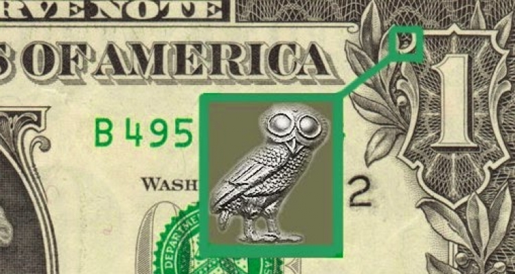 Conspiraciones encontradas en los billetes de 1 dólar