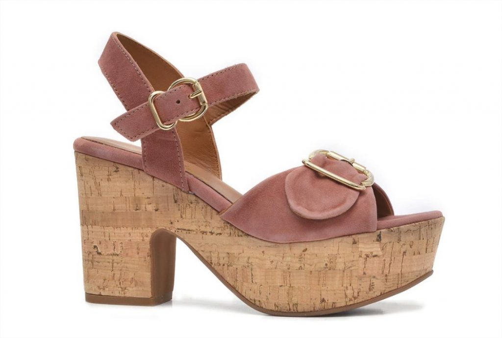 sandalias tacon rosa alpe el corte ingles