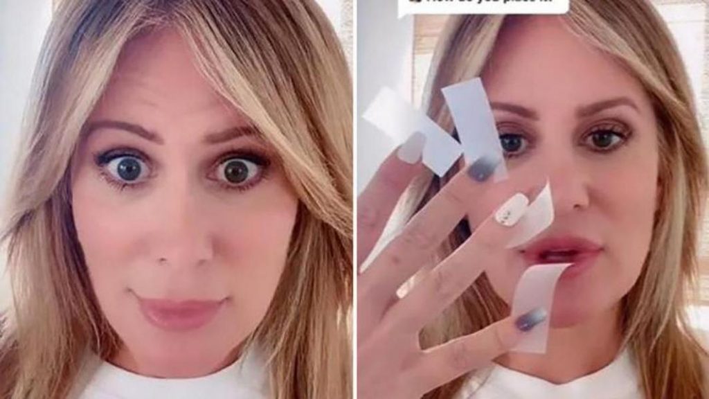 Truco con cinta adhesiva de una tiktoker