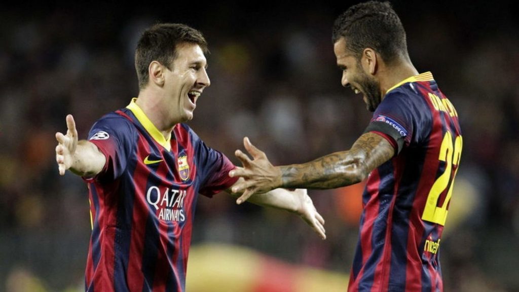 El mejor socios de Messi fue Dani Alves 