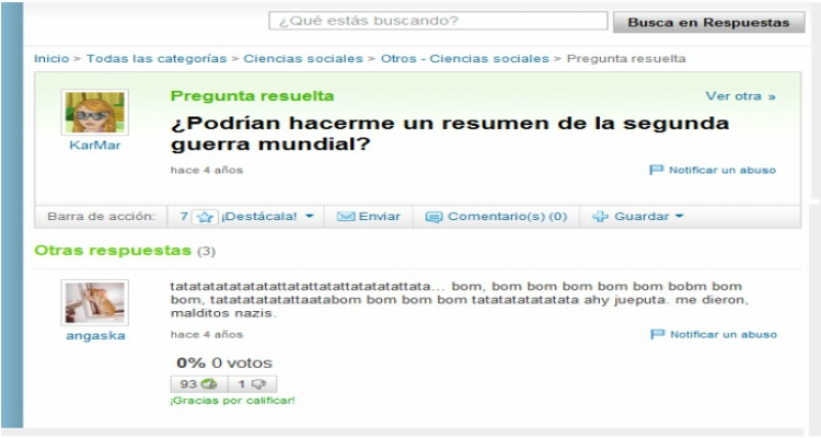 Las mejores (y a la vez peores) respuestas vistas nunca en Yahoo