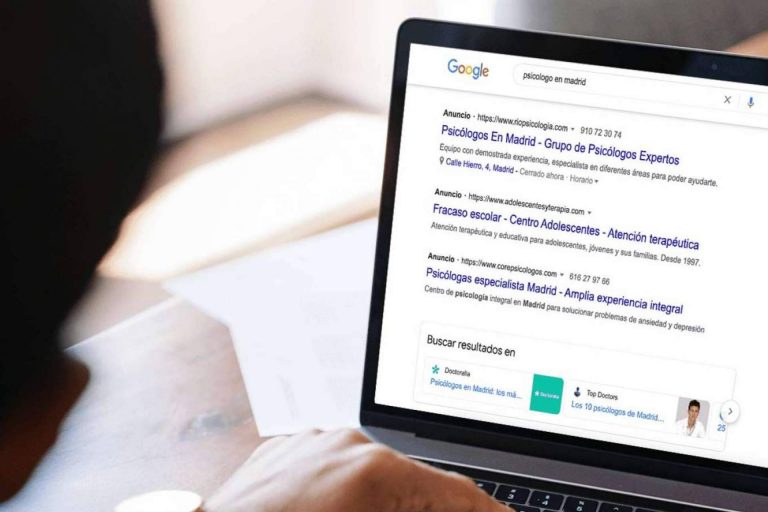 Publicidad para psicólogos en Google Ads con el servicio de Marketing para Psicólogos