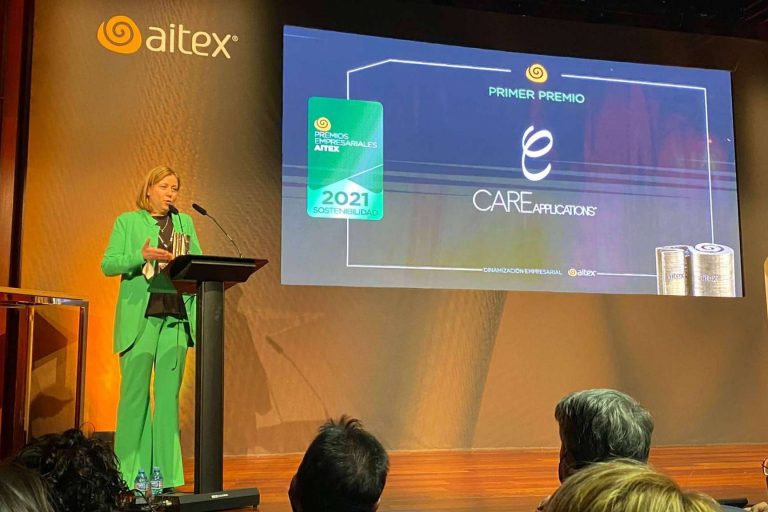 El Premio AITEX a la Sostenibilidad en la cuarta edición de los Premios Empresariales AITEX es para Care Applications