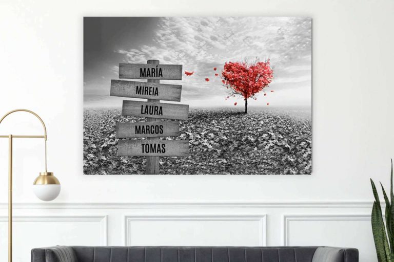 VeAlma y sus lienzos personalizados con nombres para hacer un regalo original