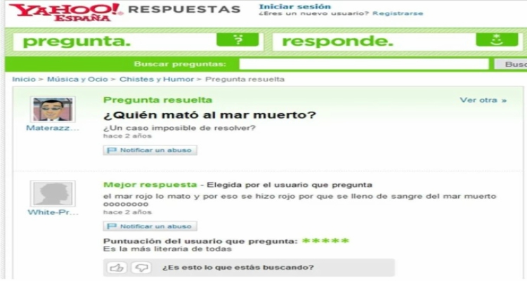Las mejores (y a la vez peores) respuestas vistas nunca en Yahoo