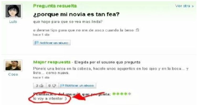 Las mejores (y a la vez peores) respuestas vistas nunca en Yahoo