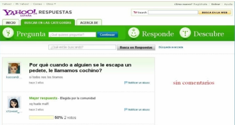 Las mejores (y a la vez peores) respuestas vistas nunca en Yahoo