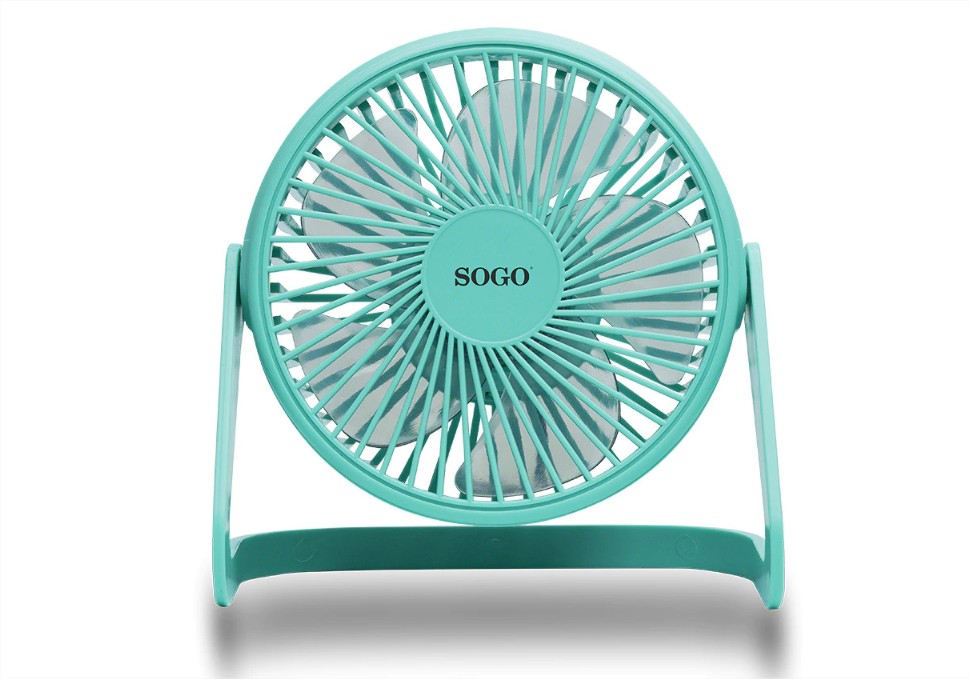ventilador mesa verde sogo