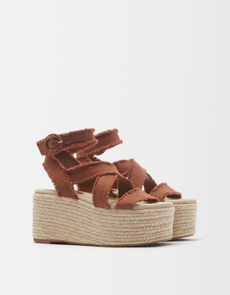 Sandalias de plataforma con yute