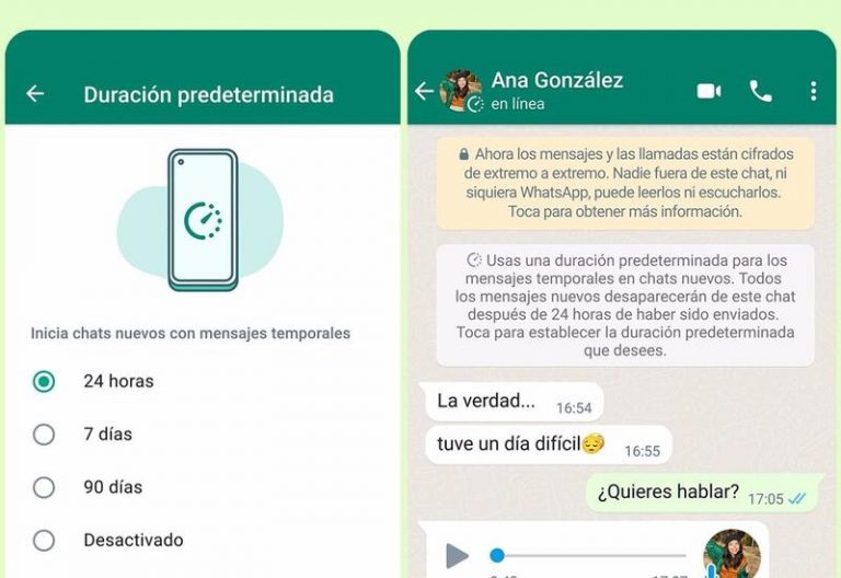 WhatsApp crea una función para configurar varios chats temporales ya existentes a la vez