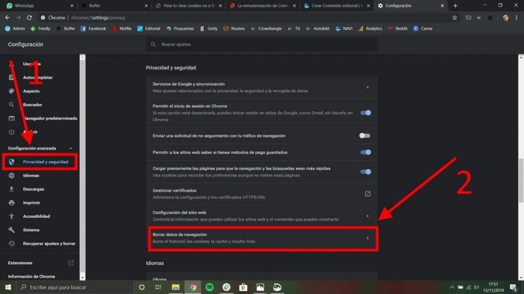 ¿Cómo se limpia el caché del navegador?