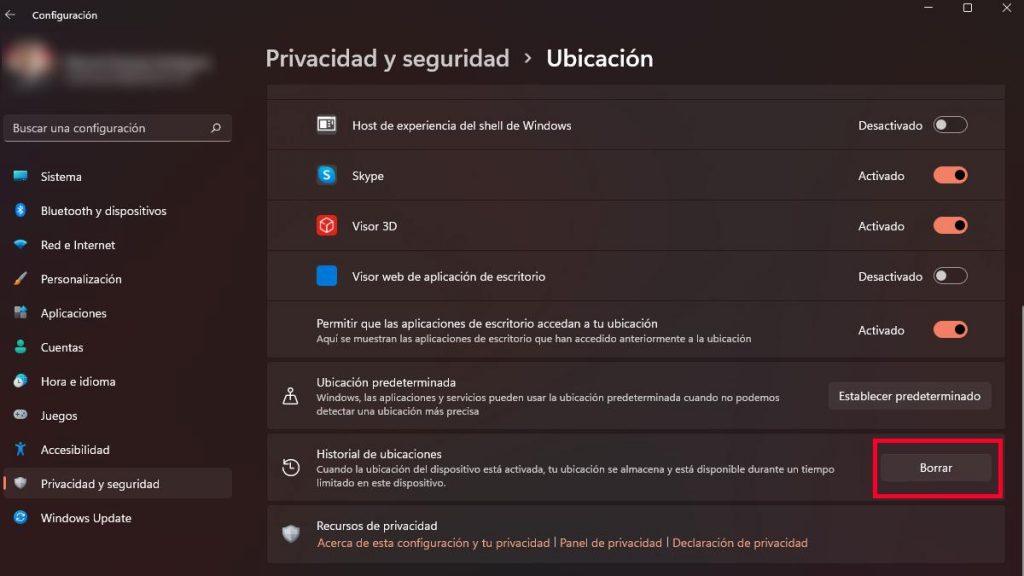 ¿Cómo borro los datos de una página concreta?